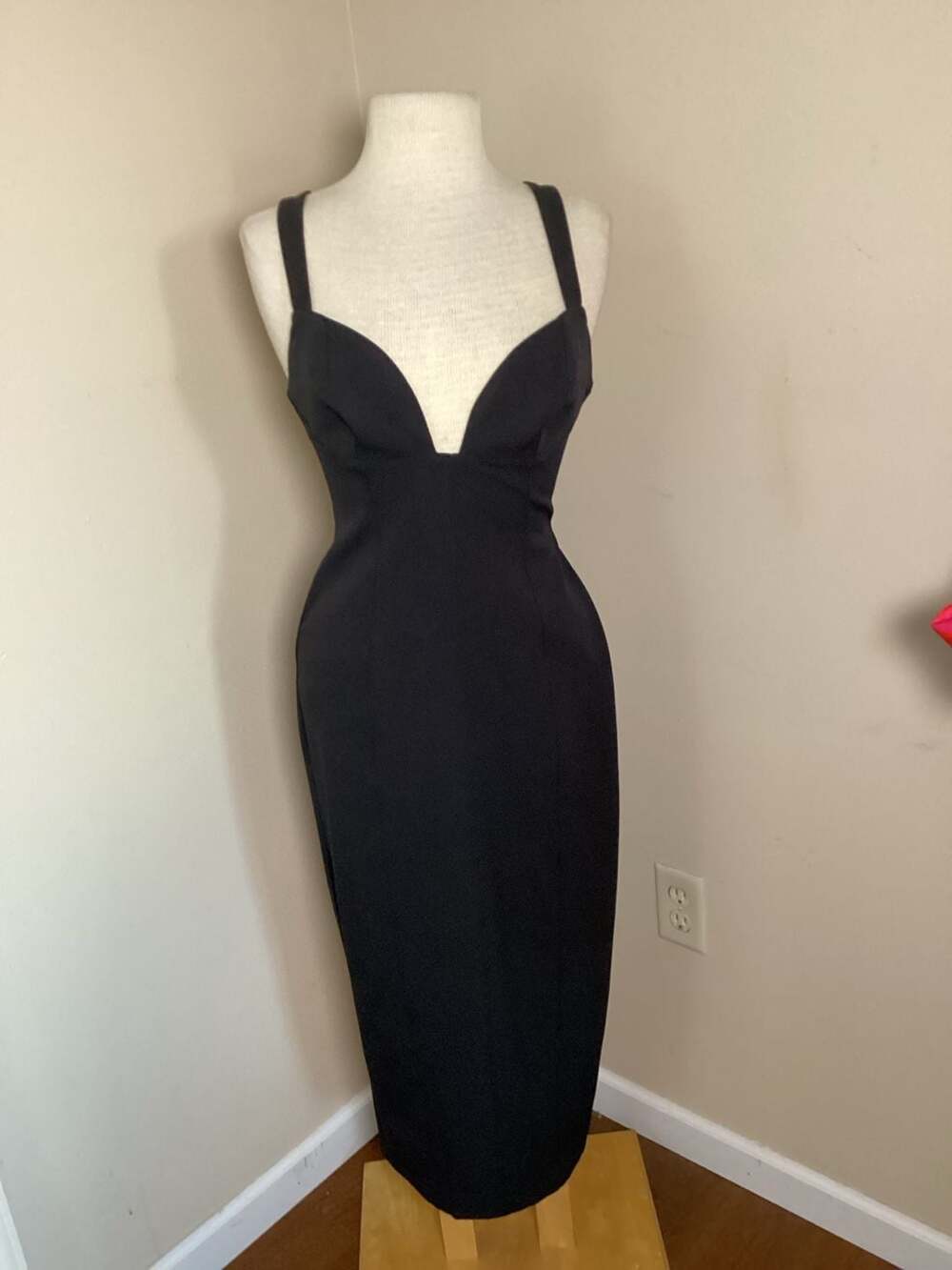 BHLDN Black Midi Dress Size XS